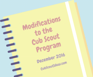changes to the cub scout program