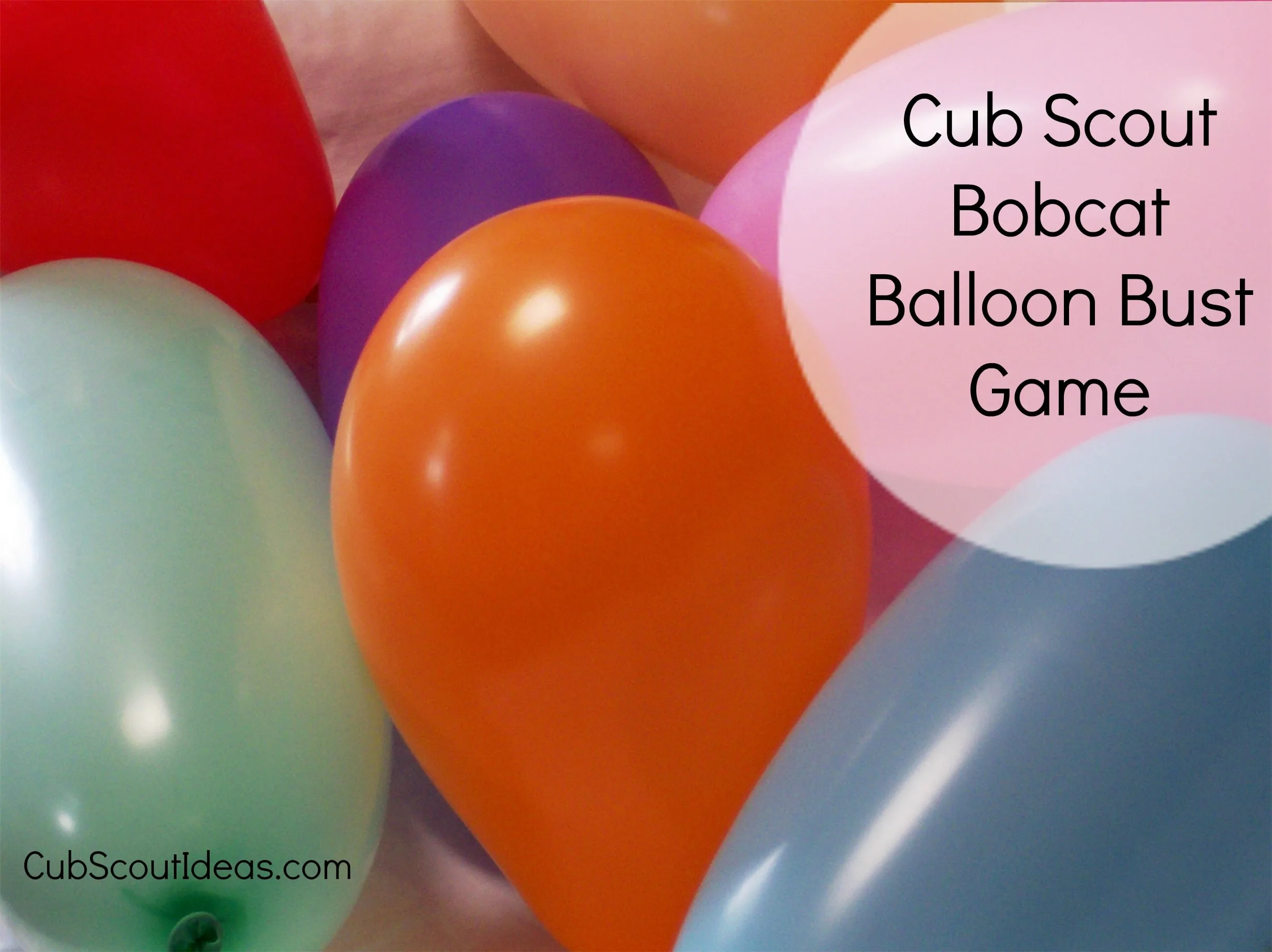 cub scout balloon bust game