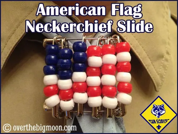 Flag neckerchief slide