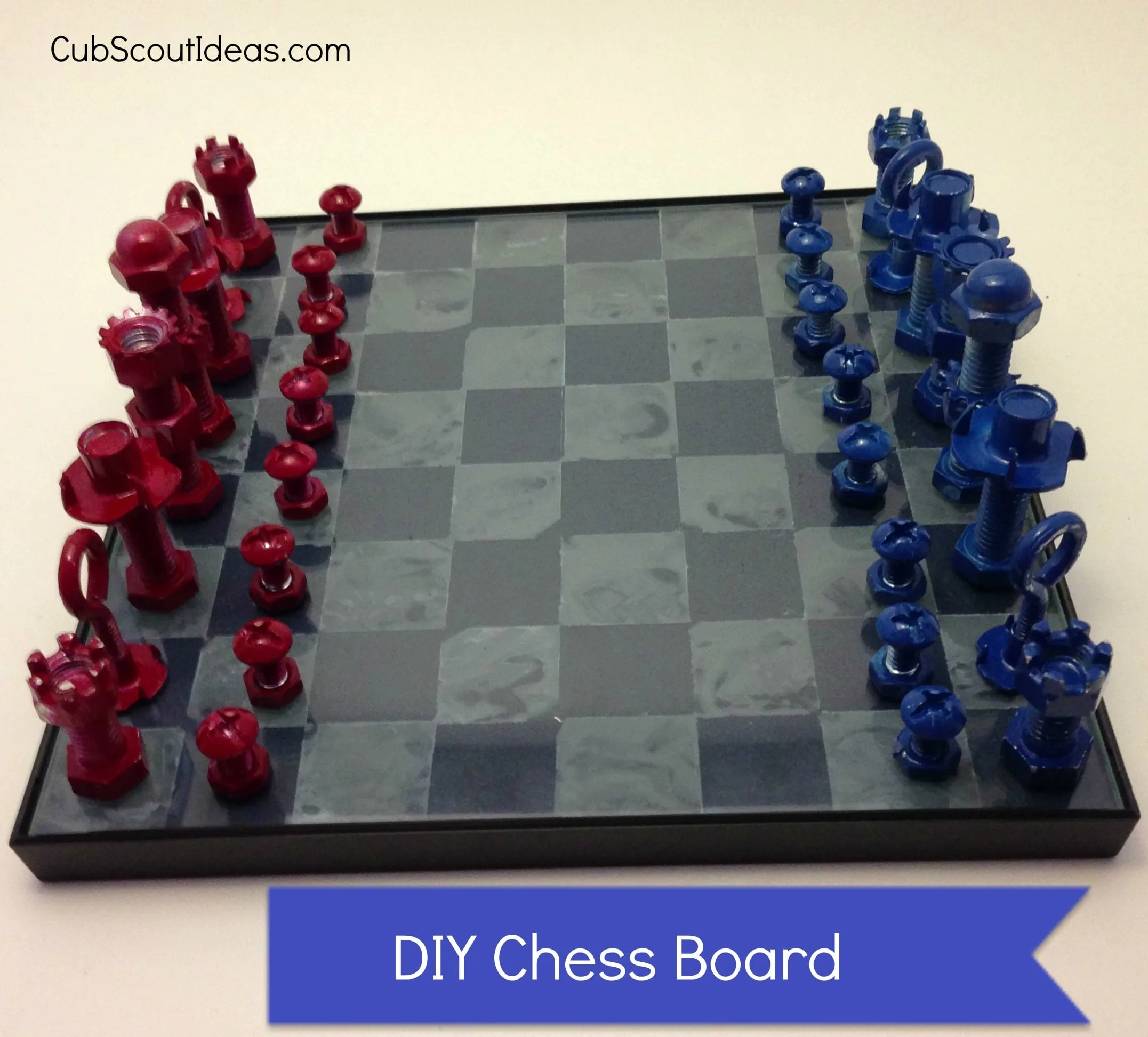 cub scout finished chess board