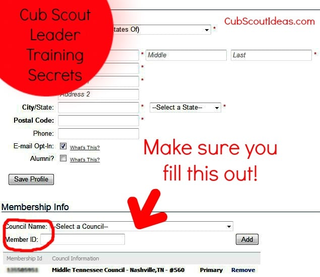 Cub Scout training tip