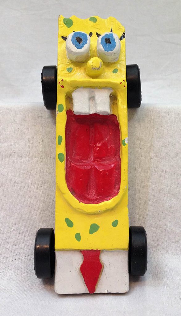spongebob pinewood derby car