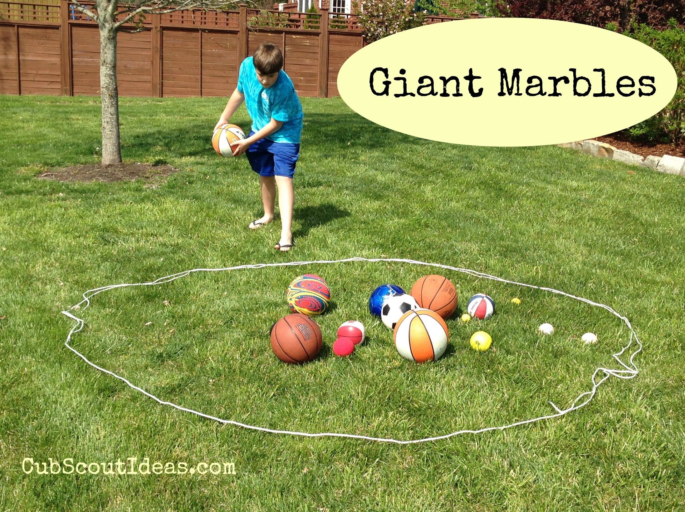 cub scout giant marbles game