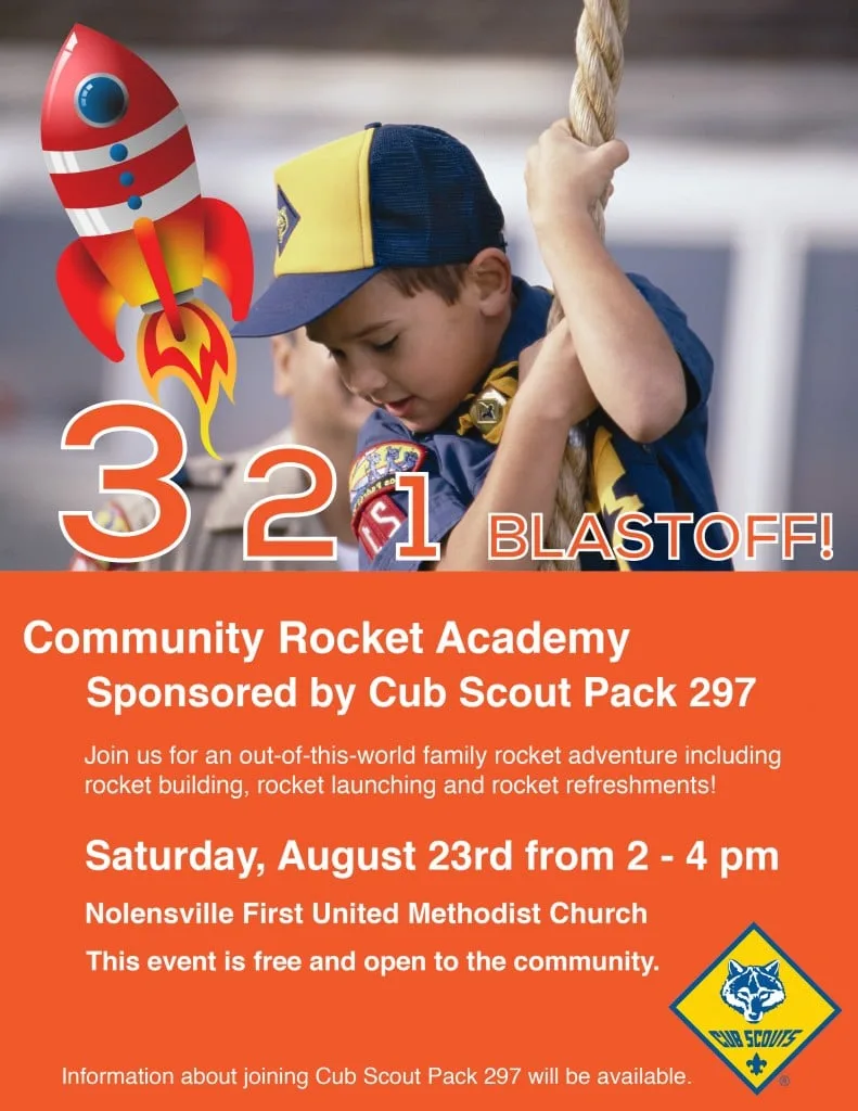 Cub Scout Rocket Academy Flyer