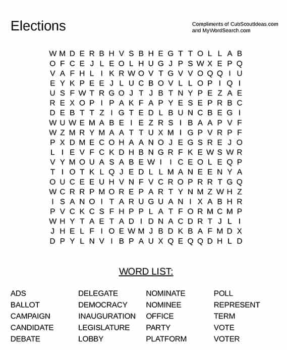 election word search