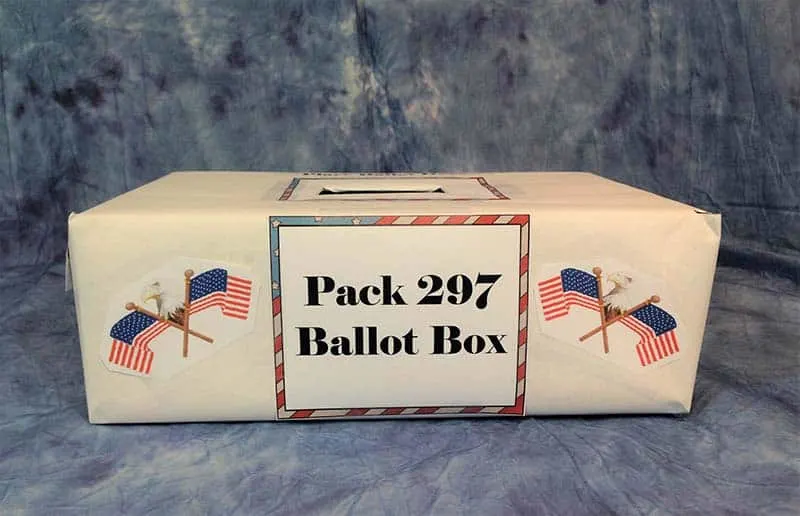 front view of ballot box