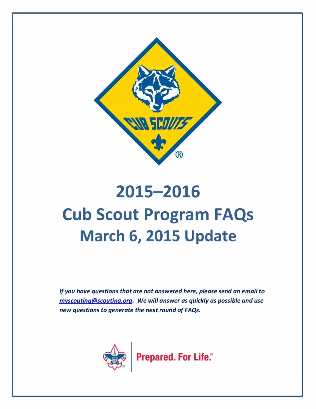 cub scout new program faqs