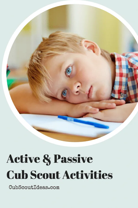 cub scout active and passive activities