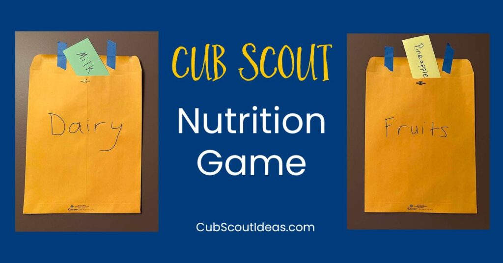 nutrition game for cub scouts