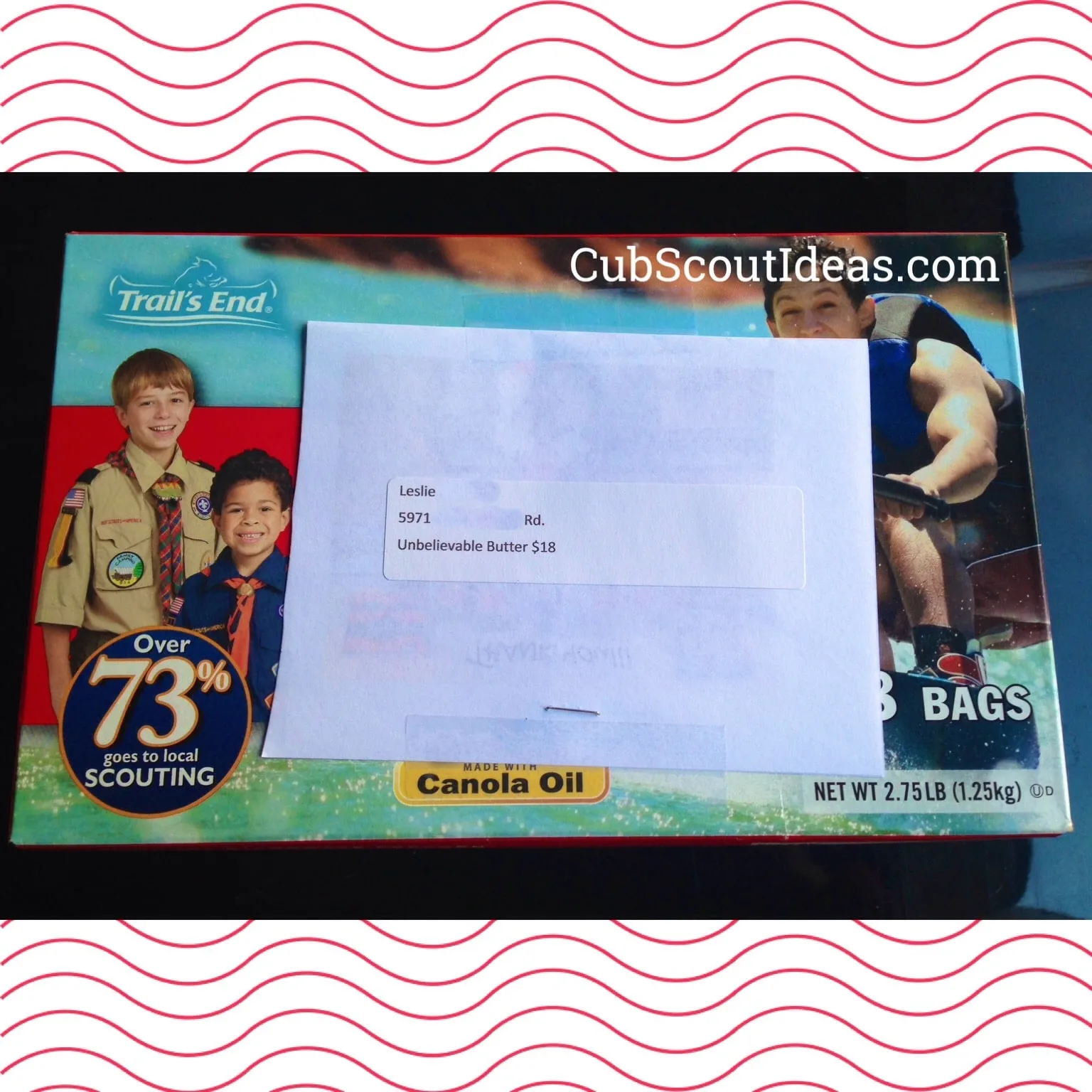 cub scout popcorn thank you notes