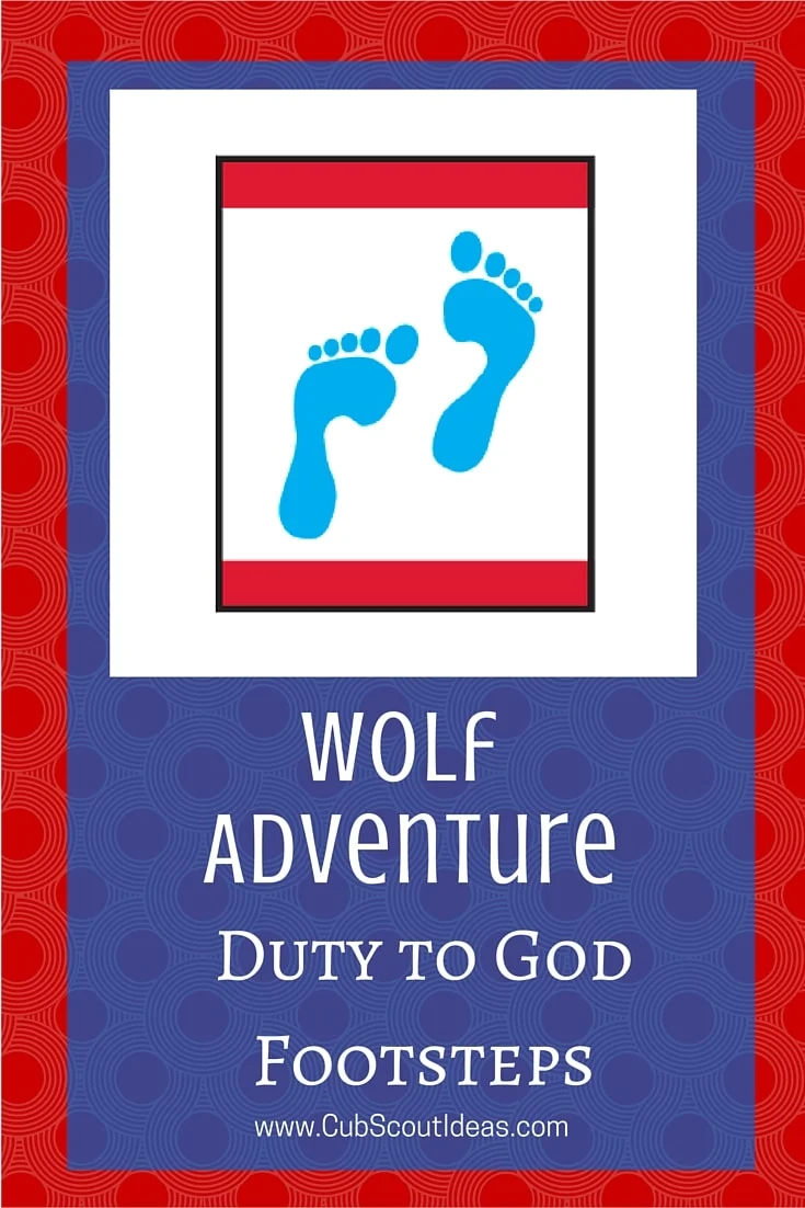 Cub Scout Wolf Duty to God Footsteps