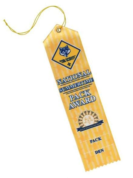 summertime pack award den ribbon