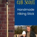 hiking stick handmade by cub scout