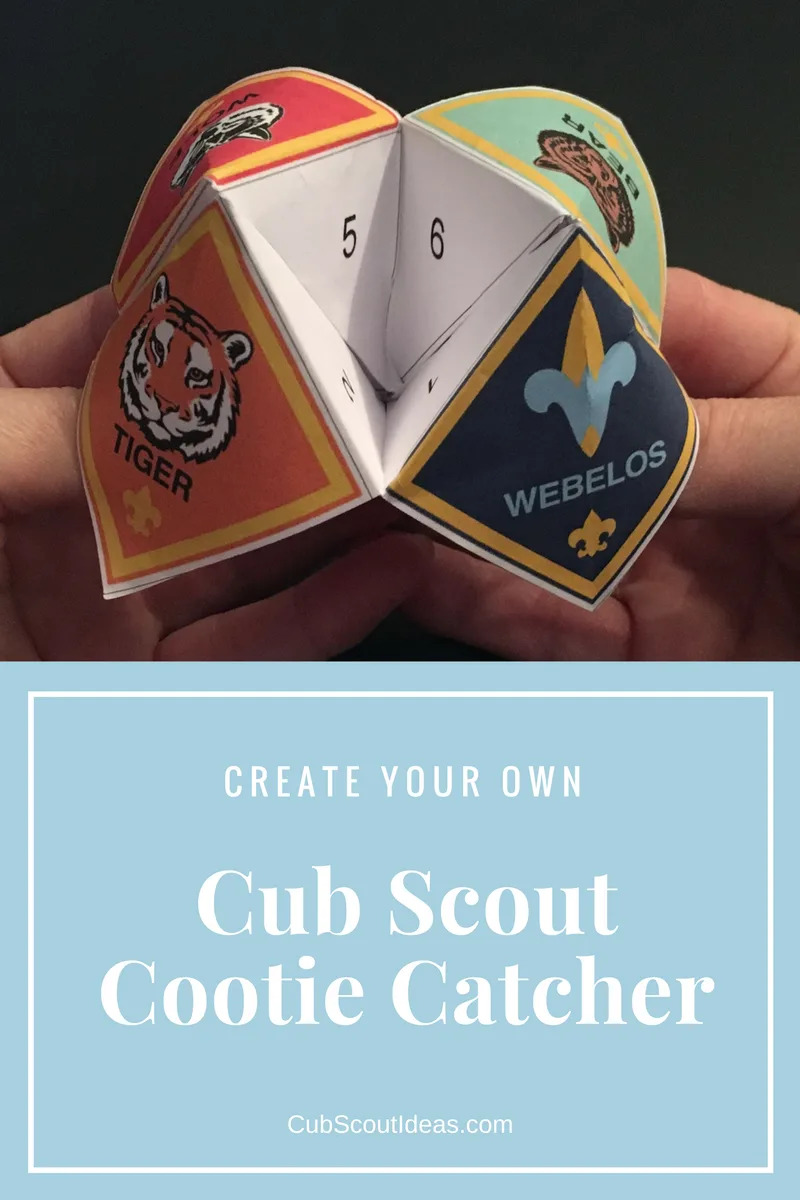 cub scout cootie catcher template