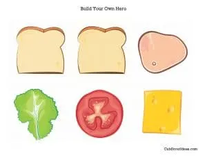 build my own hero sandwich handout