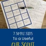 planning adventures schedule for cub scouts