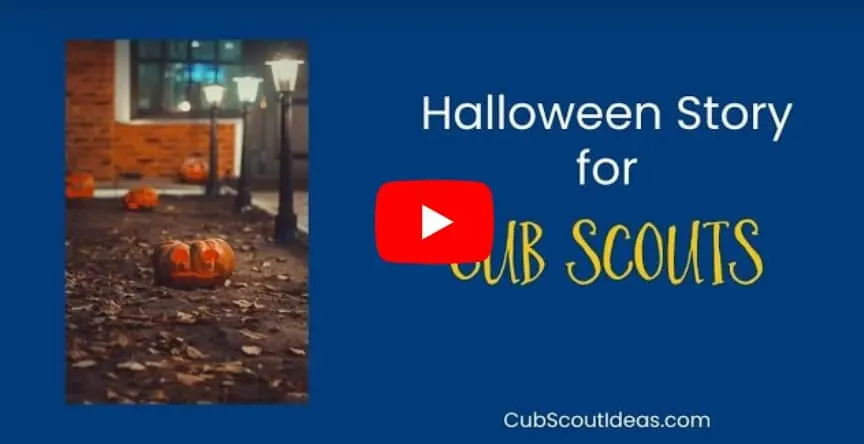 halloween story for cub scouts with red play button