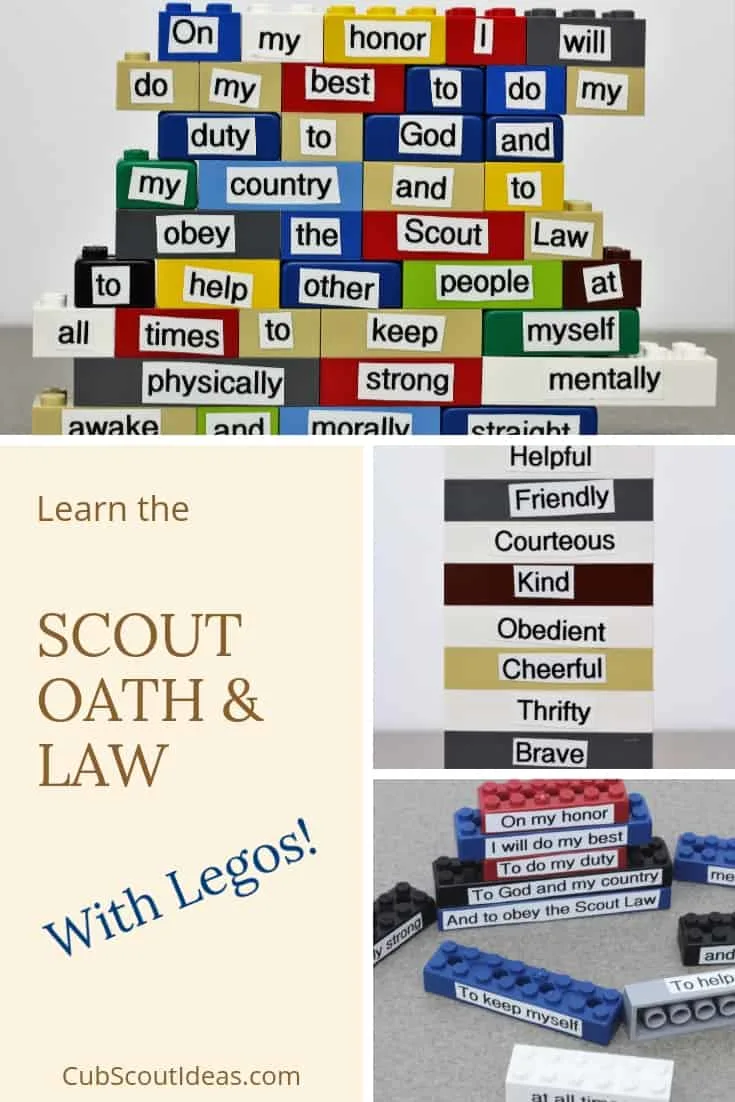Scout oath and law using legos