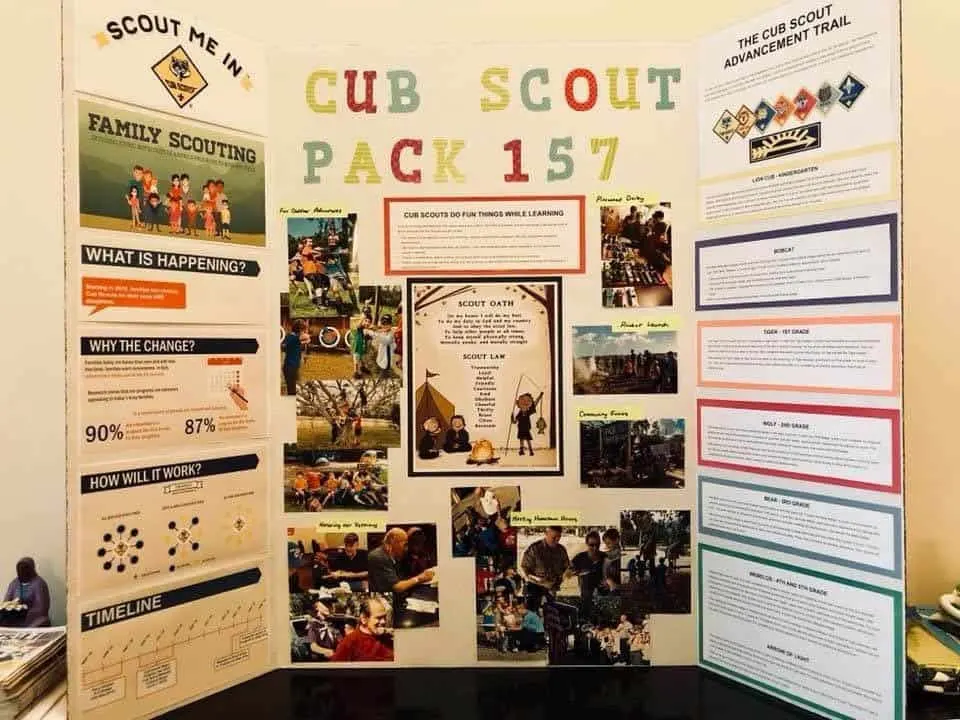 Family Scouting in Cub Scout display