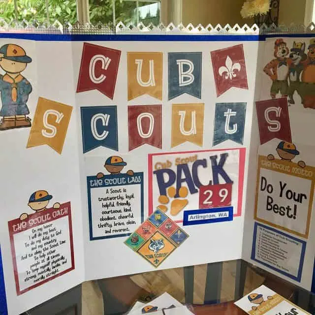 Easy Cub Scout display