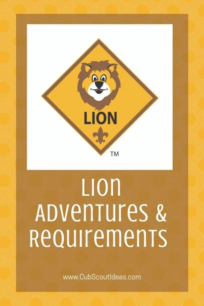 lion cub scout requirements and adventures