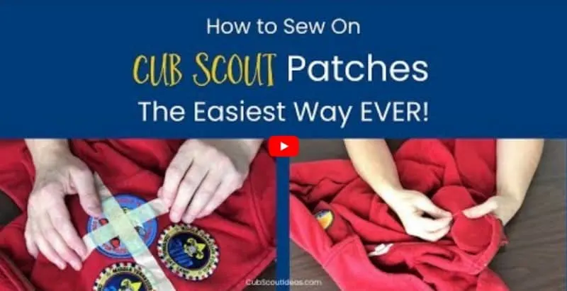 easy way to sew on cub scout patches video cover