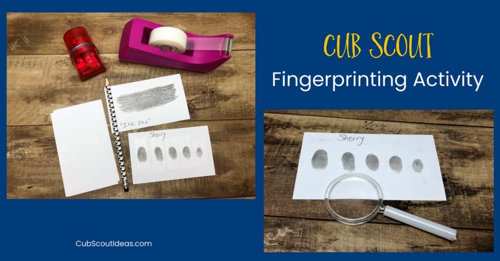 Cub Scout fingerprinting activity