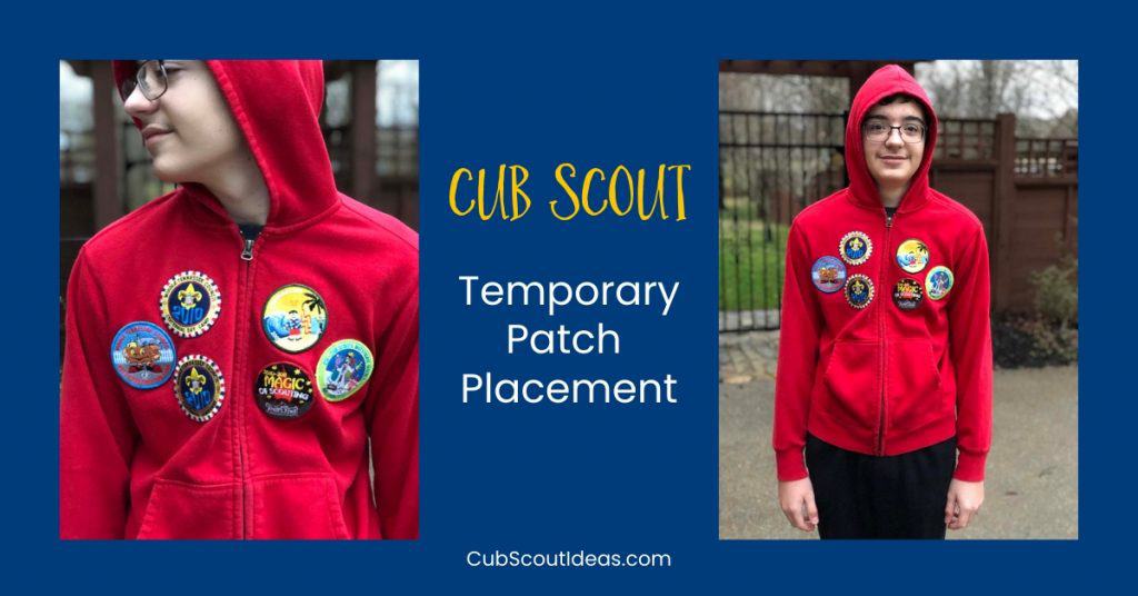 cub scout temporary patch placement
