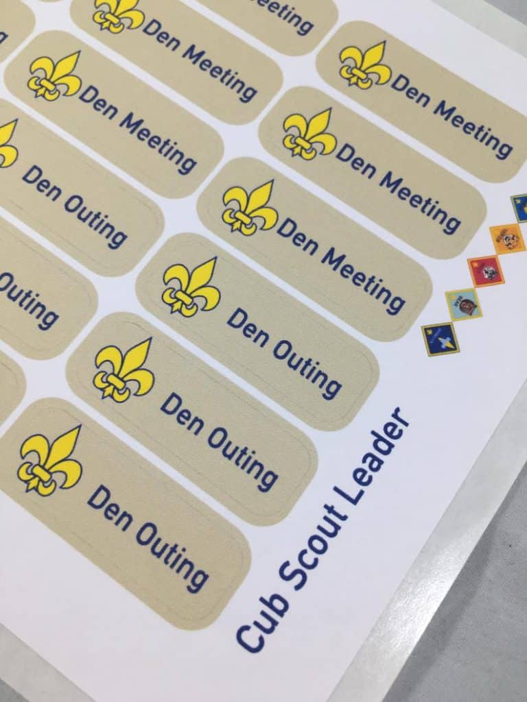 Cub Scouts Planner Stickers Scouts Scripts