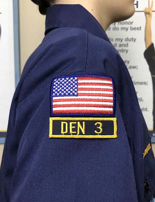 Den Number Patch Placement