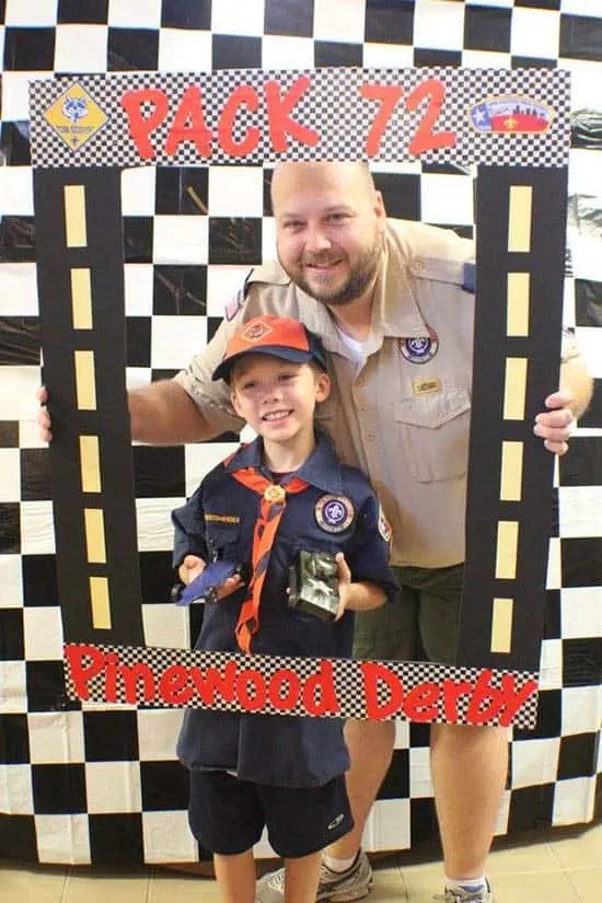 pinewood derby photo frame