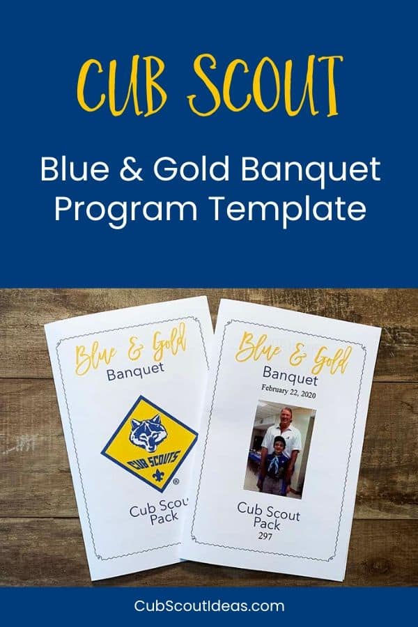 Cub Scout blue and gold banquet agenda template