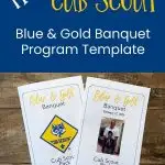 free program template for blue and gold banquet