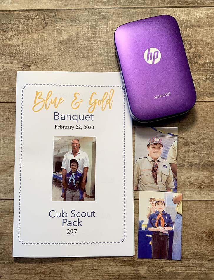 sprocket photo on cub scout banquet program