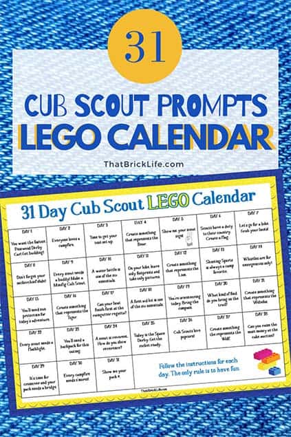 31 day lego cub scout challenge