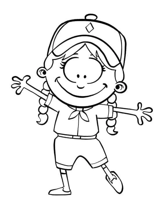 Flat Dybbie Coloring Page