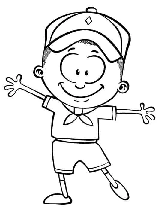 Flat Scoutie Coloring Page