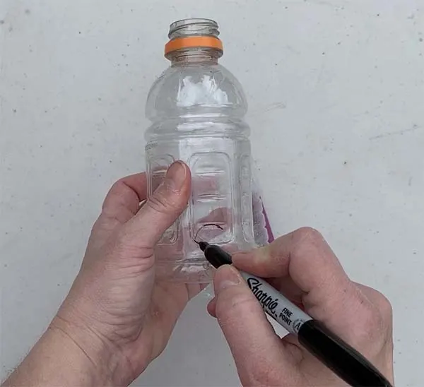 draw circle on bottle