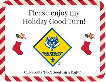 cub scout holiday good turn for service