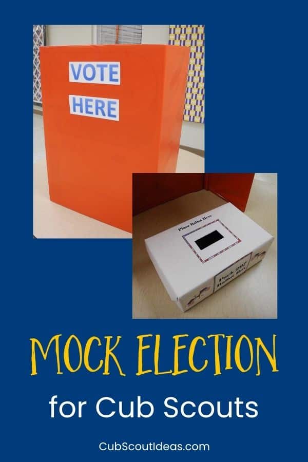 mock election voting booth