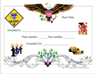Free Printable Pinewood Derby Certificates » Cub Scout Ideas