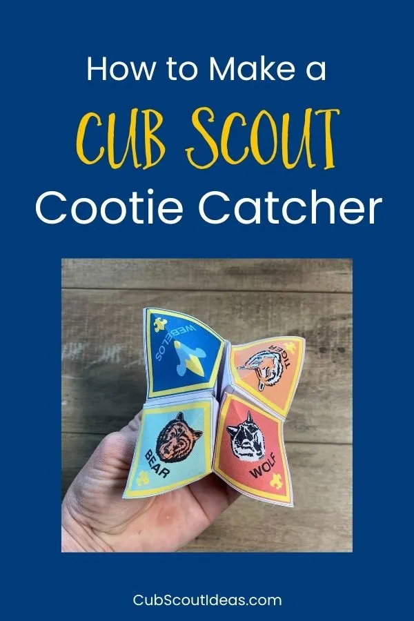 how to make a cub scout cootie catcher