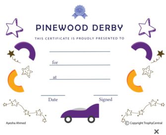 Free Printable Pinewood Derby Certificates » Cub Scout Ideas