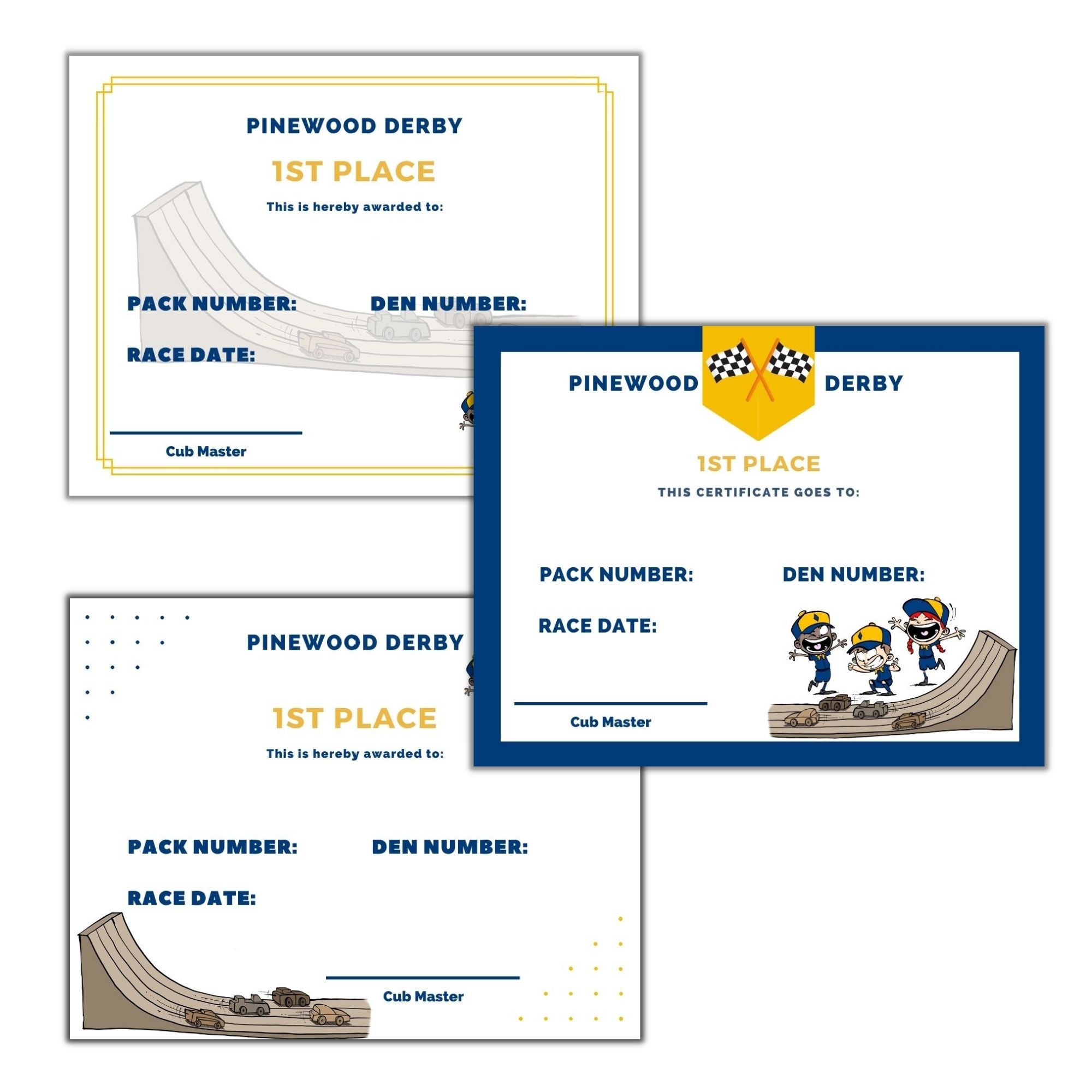 Free Printable Pinewood Derby Certificates Cub Scout Ideas