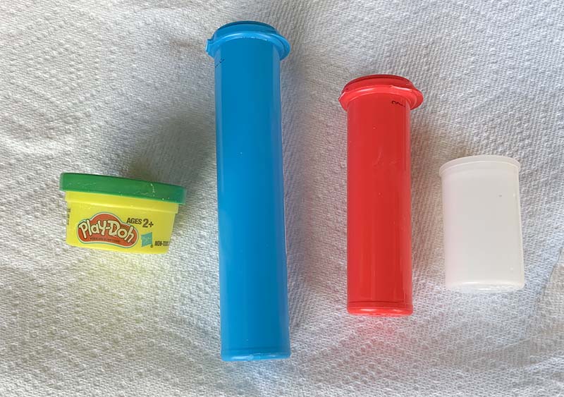 types of containers tried for antacid rocket